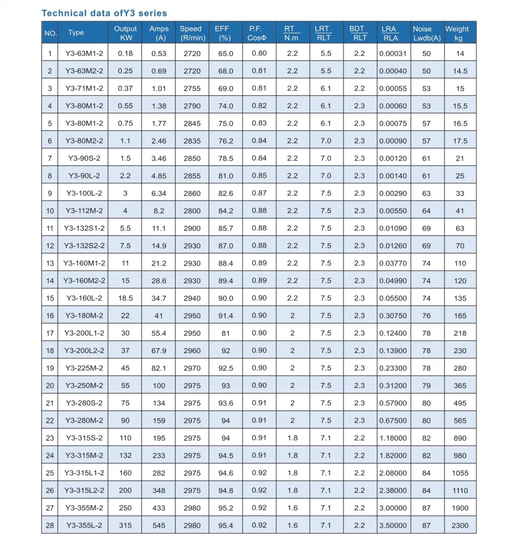 Low Noise Full Copper Core Three Phase AC Motor