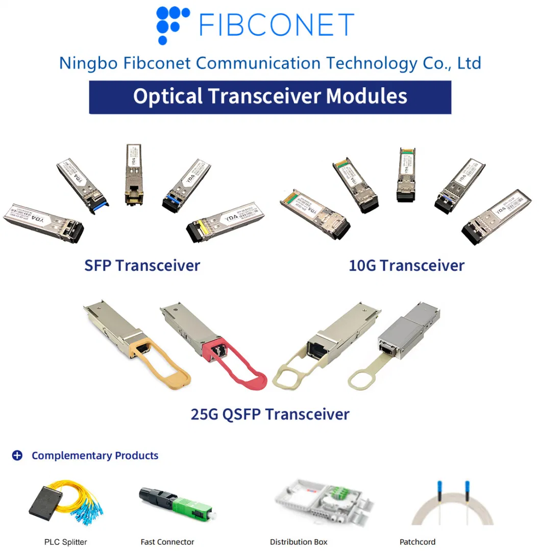 Fiber Optic 20km 1310/1490nm Sc Fiber 1.25g Bidi SFP Transceiver Module