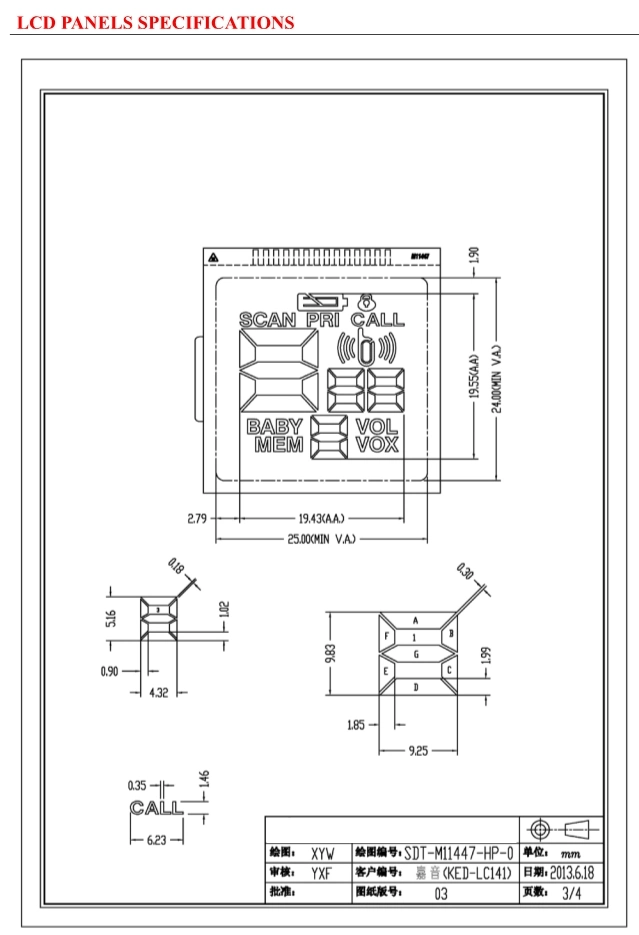 Tn LCD Module with LCM Display