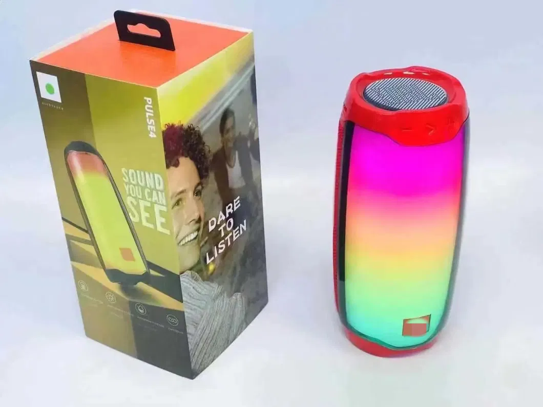 Pulse4 Potable Wireless Bluetooth Light Show Speaker Stereo Sound with LED Light Party Boost APP Ipx7 Waterproof