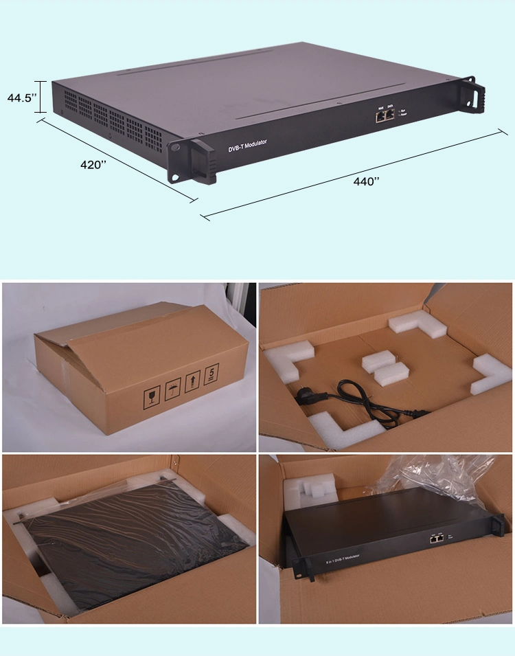 Softel IP to DVB-T Modulator 8 in 1 DVB T Modulator Broadcasting Headend Digital Modulator