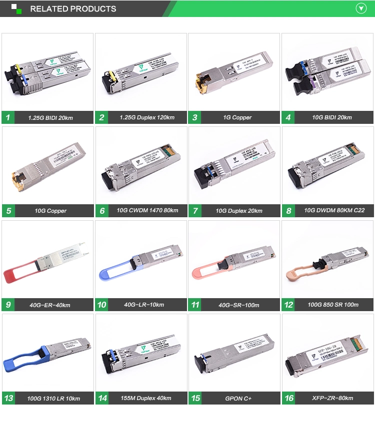 SFP 155m Bidi 40km 1310nm/1550nm Sm Sf LC Ddm Module