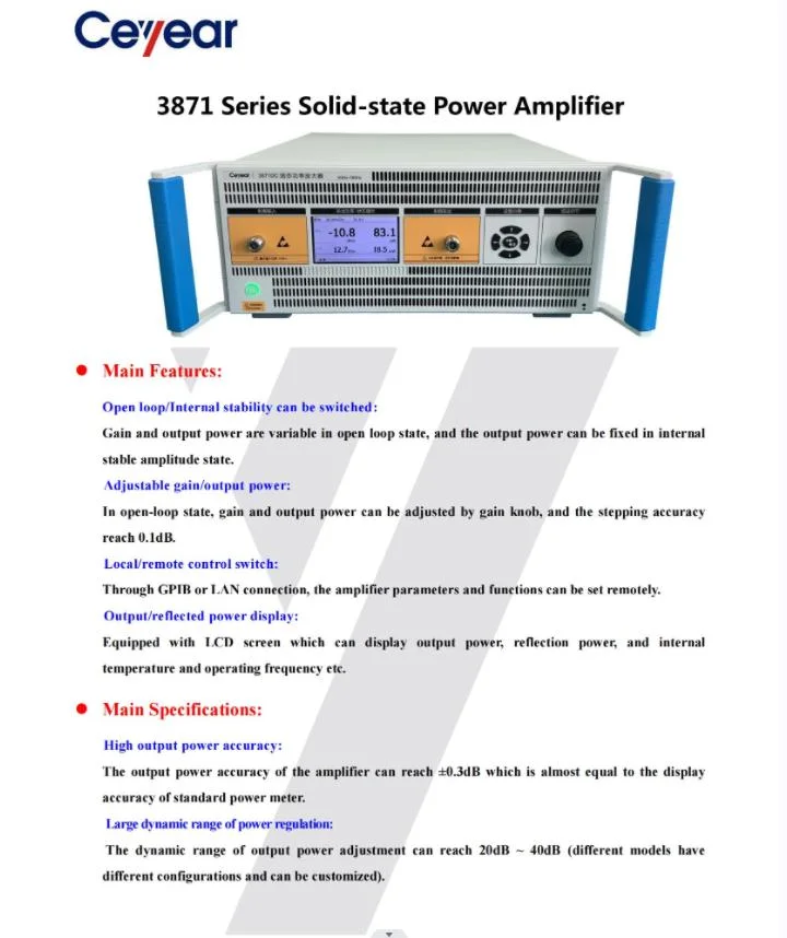 Ceyear 3871 Series 9kHz-110GHz Frequency Range Solid State Power Amplifier