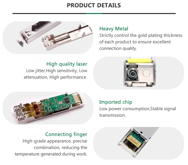 10g-Sr SFP+ 850nm 300m mm LC Transceiver Module Compatible Cisco SFP-10g-Sr