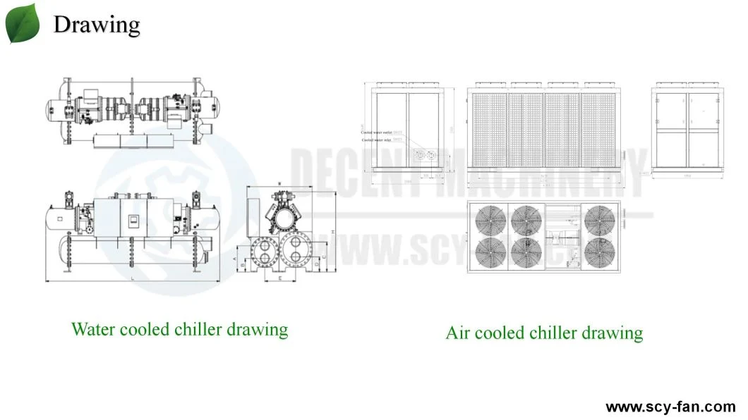 Industrial Leather Industry Water Cooled Scroll Water Chiller