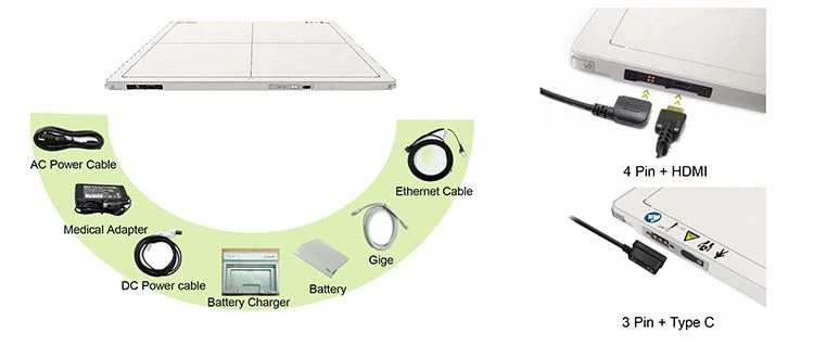 Iray Mars 1717V Wireless 17 * 17 Inch Dr Wireless Digital Flat Panel Detector for Digital Images