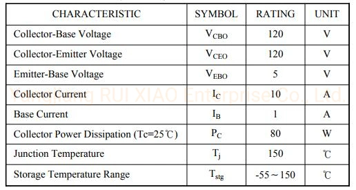 Ktd718 Triple Diffused PNP Transistor (high power amplifier) Audio Amplifier to-3p