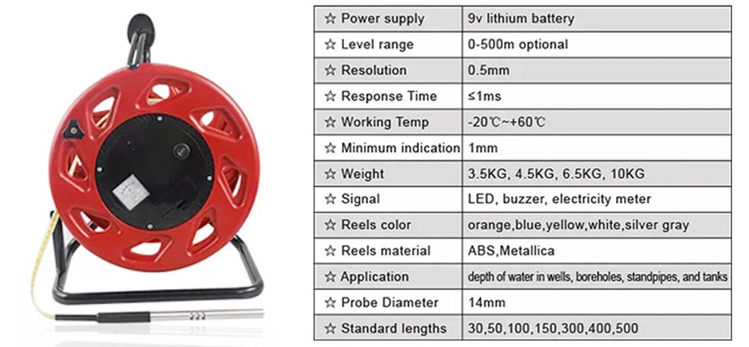 Atech Factory OEM 30m 100m 200m 300m Portable Water Level Controller