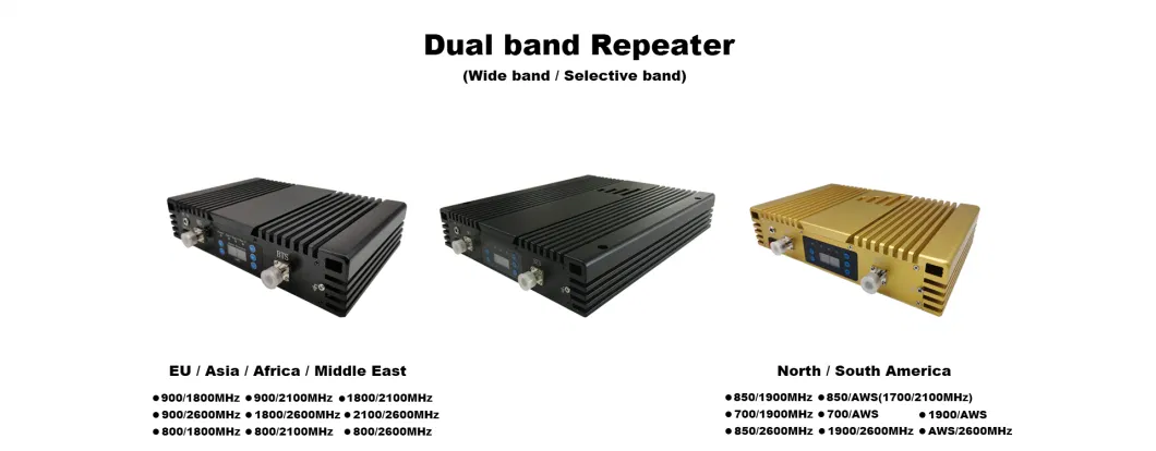 American Countries Use Signal Amplifier Dual Band AGC Mgc RF Amplifier 2g 3G 850/1900MHz 70dB Amplificador 2g 3G