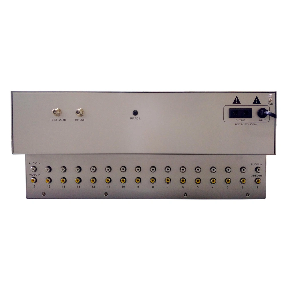 CATV 45-872MHz Analog 16 in 1 CATV Headend 16 Way Agile Modulator