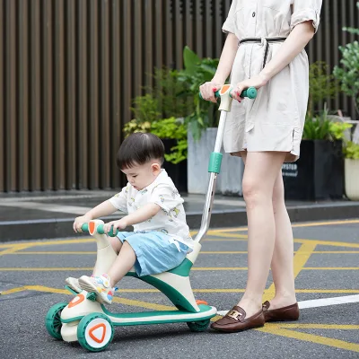  Multifunctional Portable 3 Wheels Push Scooter Manufacturers Riding Kids Scooter Balance Bike with Seat