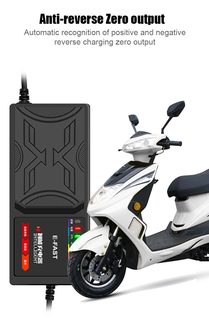 Fully Intelligent 72V 38ah Lead-Acid Battery Charger for E-Bike Motorcycle Scooter