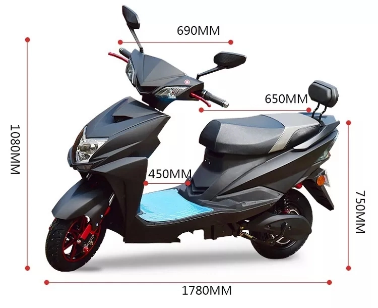 2023 New Adult Cheap 2 Seats Two Wheel Electric Motorcycle for Sale with EEC Coc Certificate