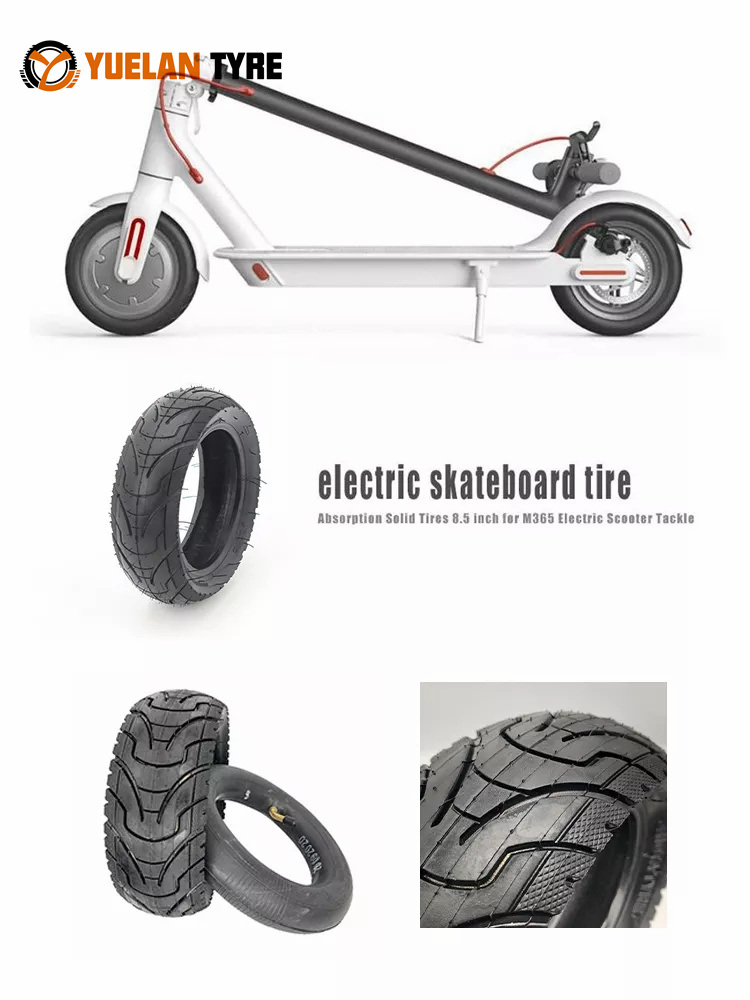 High Quality Solid Electric Bike Bicycle Tyre Electric Scooter Trolley Trailer Color Tire 8.5X3.0