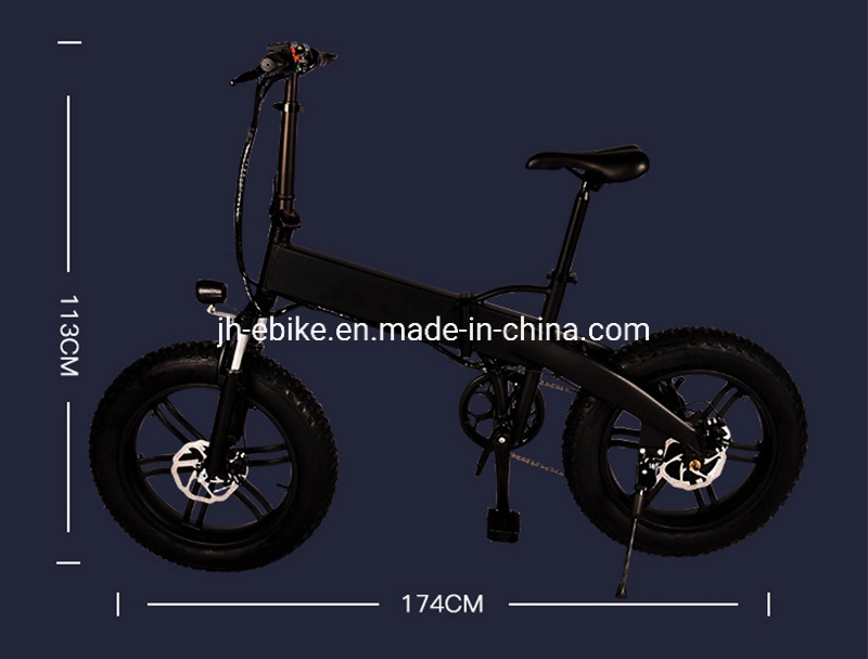 2021 High Quality 20 Inch 350W Mens Folding Fat Tire Ebike Beach Cruiser Snow Electric Bike