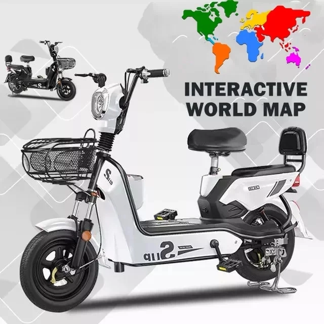 Two Seat Electric Bike 48V 12ah Electrical Scooter Bike Woman Electric Bicycle Low Price