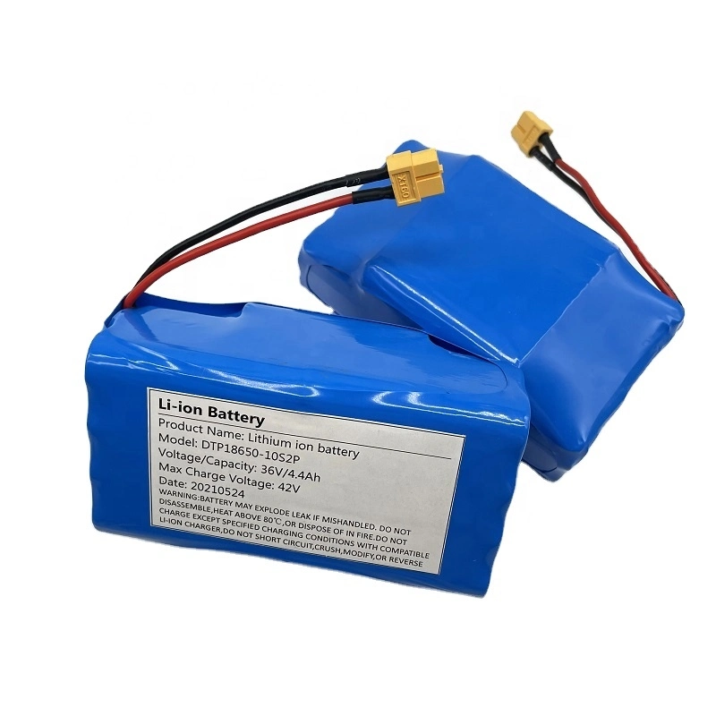 Deep Cycle 18650 4.4ah 5.2ah 36V Lithium Battery for Electric Bicycle