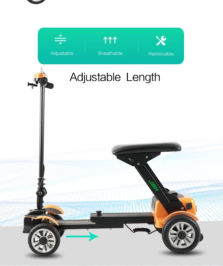 4 Wheel Intelligent Foldable Electric Scooter Lithium Battery Mobility Scooter Wheelchair 4 Wheel Electric Elderly