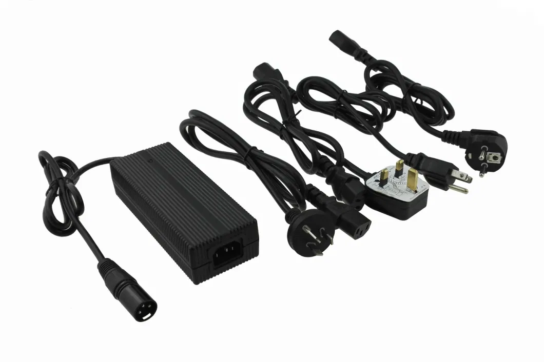 CE SAA Listed Fanless 12V 24V 36V 48V Electric Scooter Bicycle Golf Cart E Bike Charger 10s 42V 4A 5A 6A 7A Lithium Battery Charger