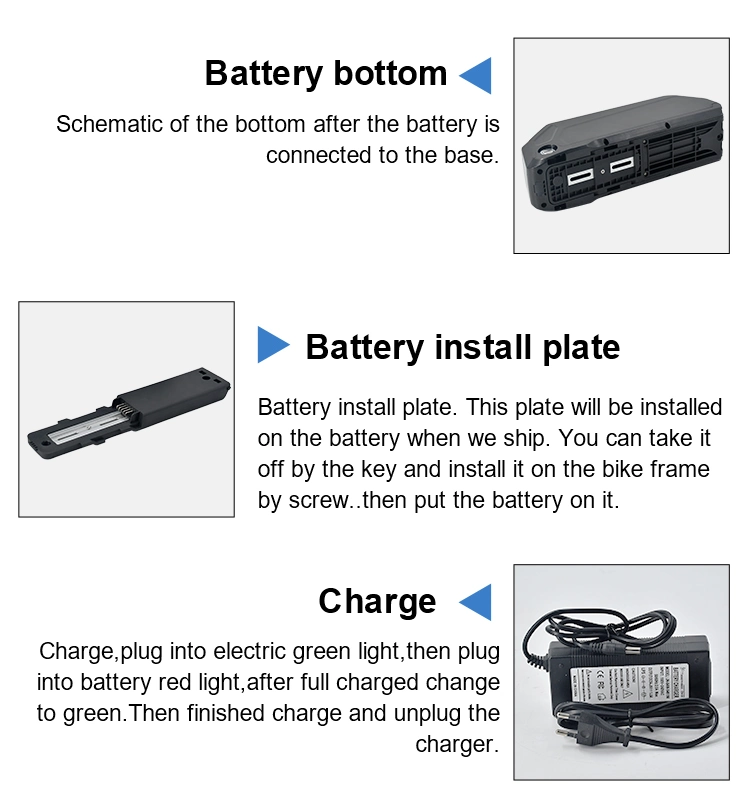 36V 48V 16ah13ah 12ah Lithium Ebike Battery 18650 for Electric Bicycle Electric Scooter