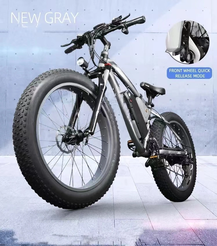 Fat Tire Electric Bike E-Bike Aluminum Alloy 26 Inch 48V Electric Fat Tire Bike Adult