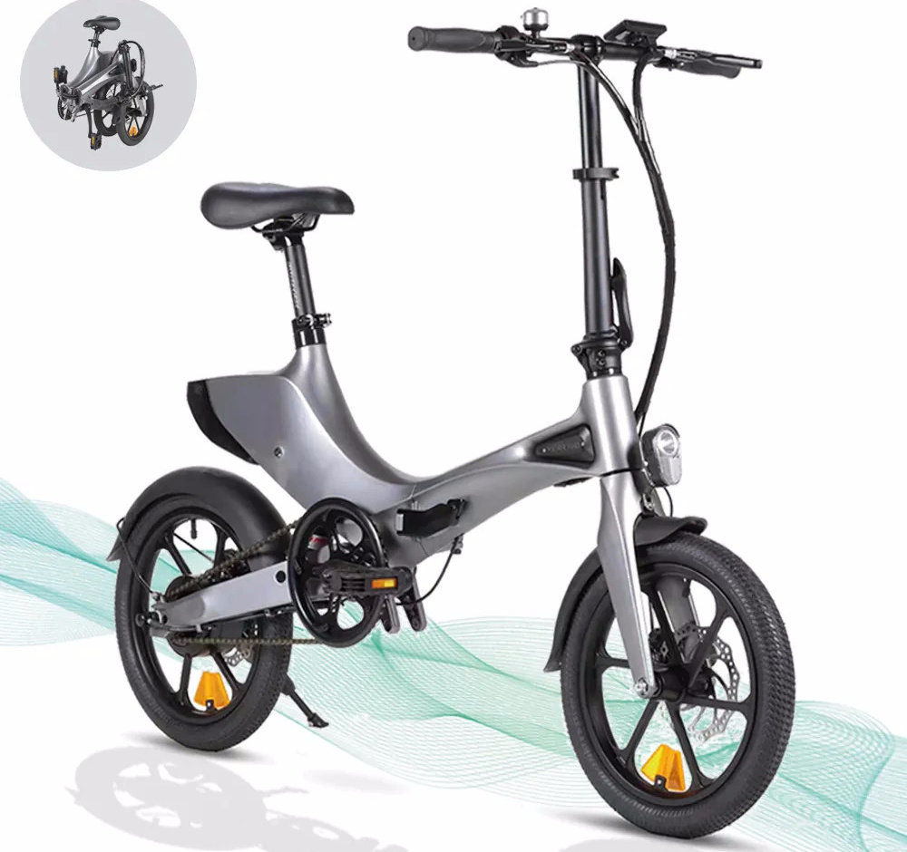 Foldable E Bike 250W 350W 16&prime;&prime; Folding Ebike Pedal Assist Electric City Bike Electric Bike