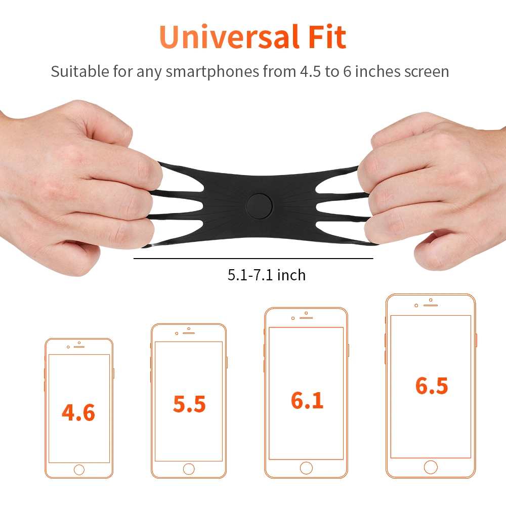 Universal 360 Rotation Adjustable Silicone Bicycle Phone Holder for iPhone Motorcycle Bike Mobile Phone Stand