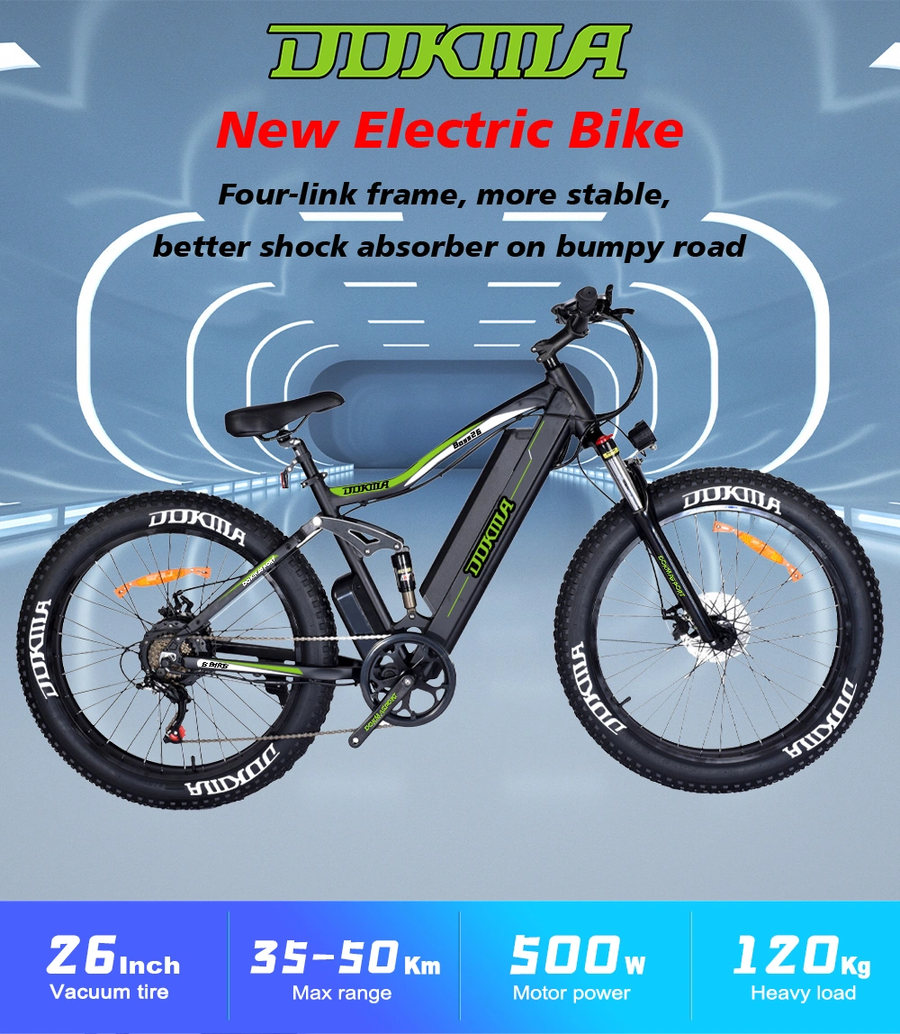Dokma Wholesale Boss26 48V 500W Motor Chopper Step Lithium Battery Fat Tire Electric Urban E Bike