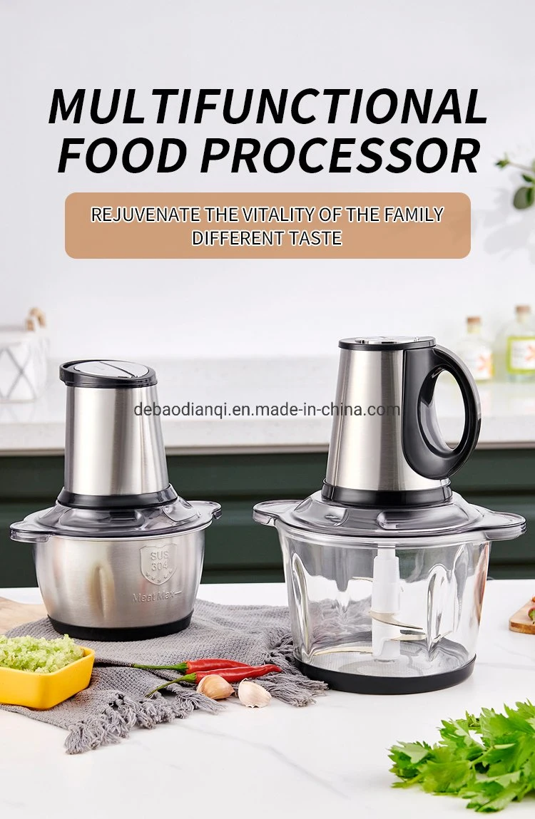 Electric Food Chopper Stainless Steel Processor Multi Mini Electric Vegetable and Food Chopper Grinder