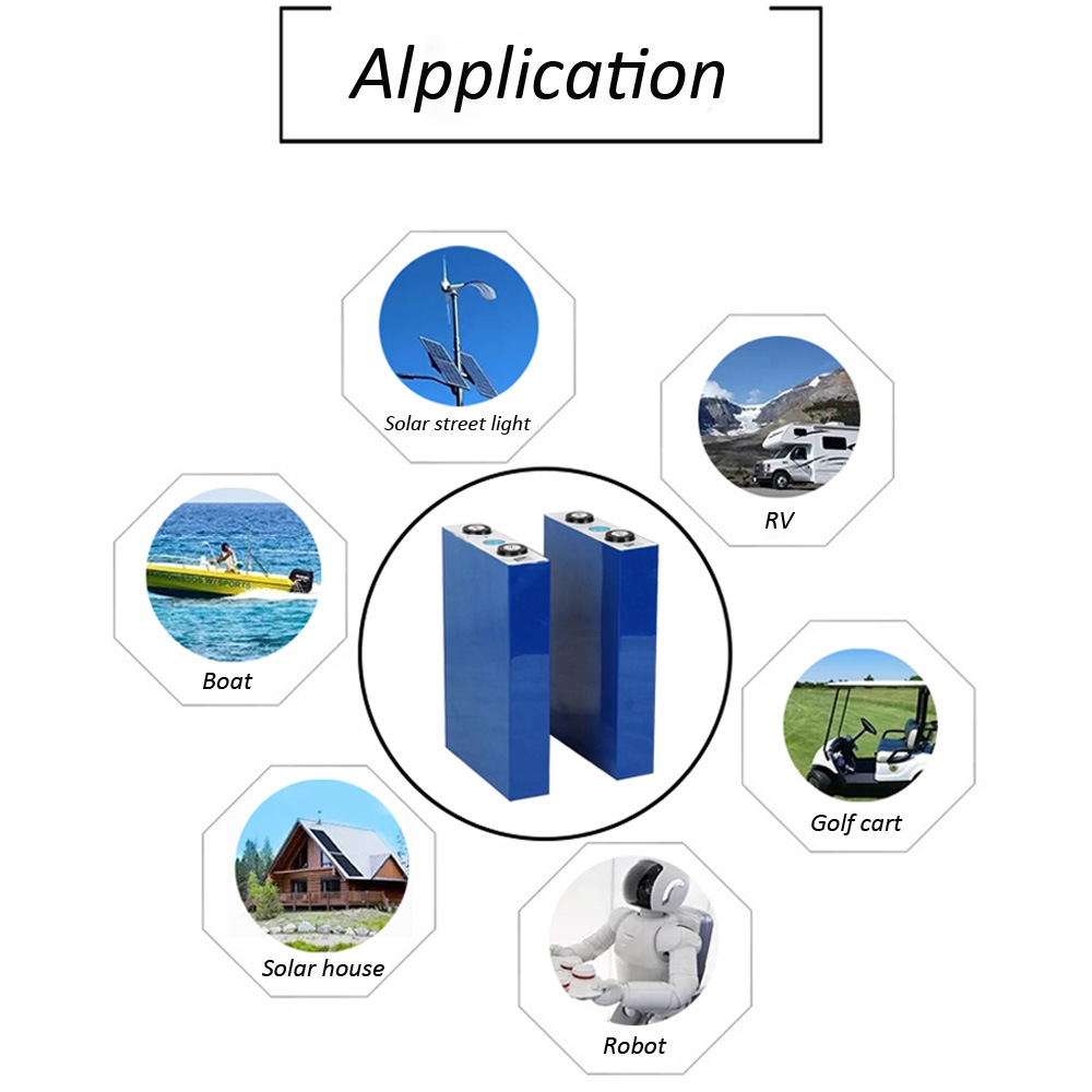 Deep Cycle Battery Electric Bicycle Battery Solar Battery Power Battery Prismatic LiFePO4 3.2V 100ah 280ah