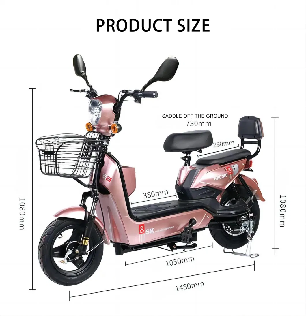 Eba4812 High Speed Fashion 14 Inch Electric Scooter Electric Motorcycle Electric Bicycle Sell