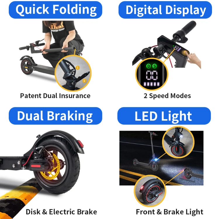 City Road E9d E Bike Scooter 350W Bright Night Sight Headlight Design Folding Electric Scooter Adult Wholesale