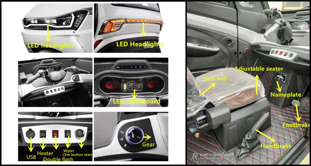 Enclosed Adult Tricycle Electric off Road with EEC Certificate