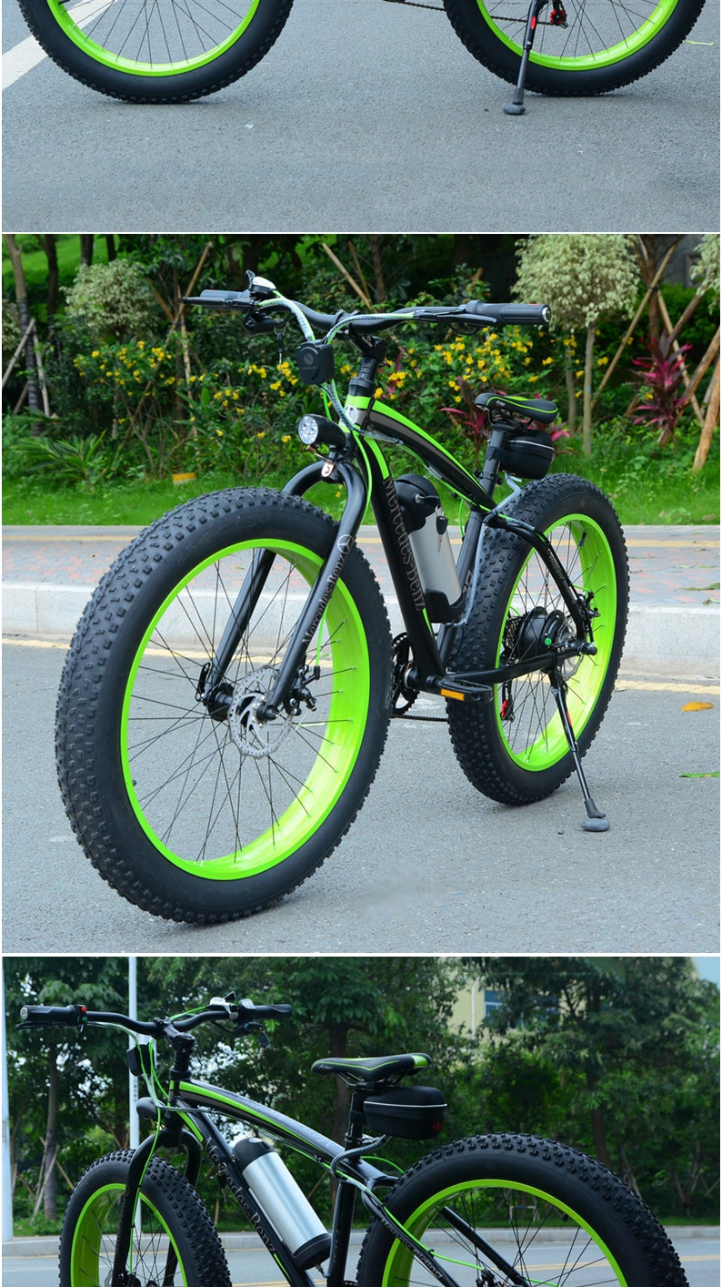 26 Inch Fat Electric Bicycle 48V 500W 750W 1000W Wholesale Beach Bike for Men