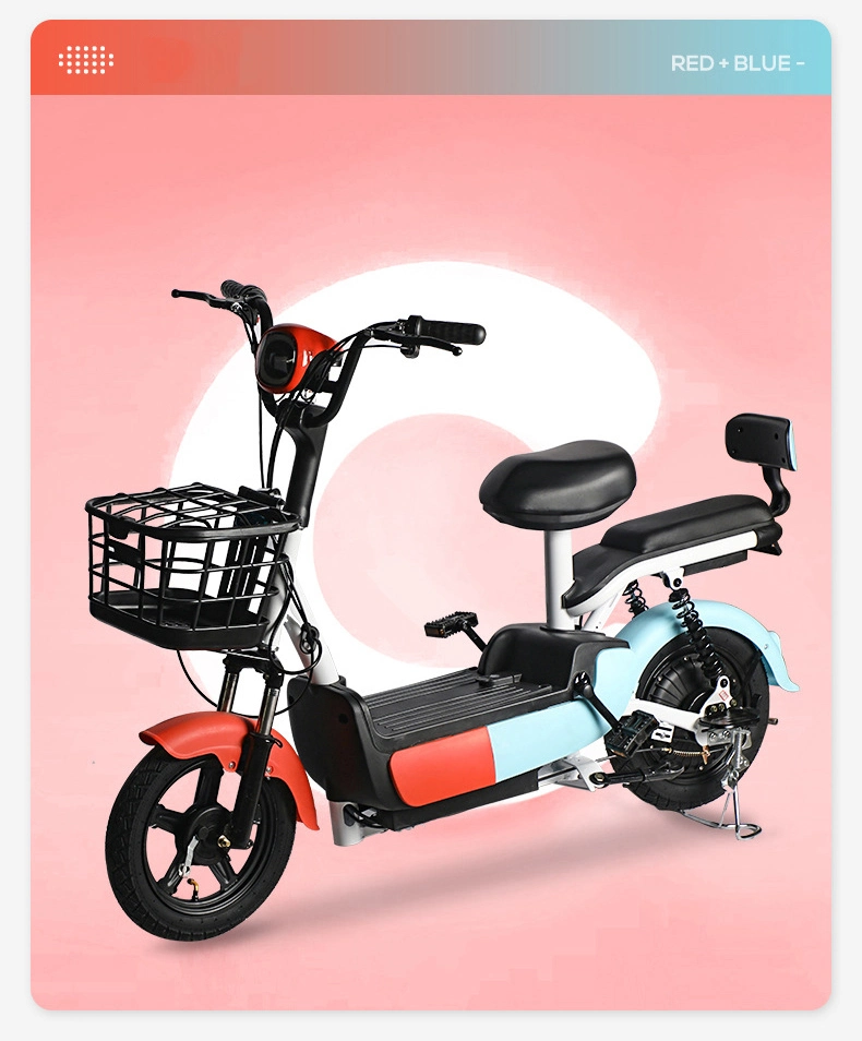 Tjhm-001QQ 350W 2 Wheel Electric Bike Scooter/Electric Moped with Pedals Motorcycle Electric Scooter