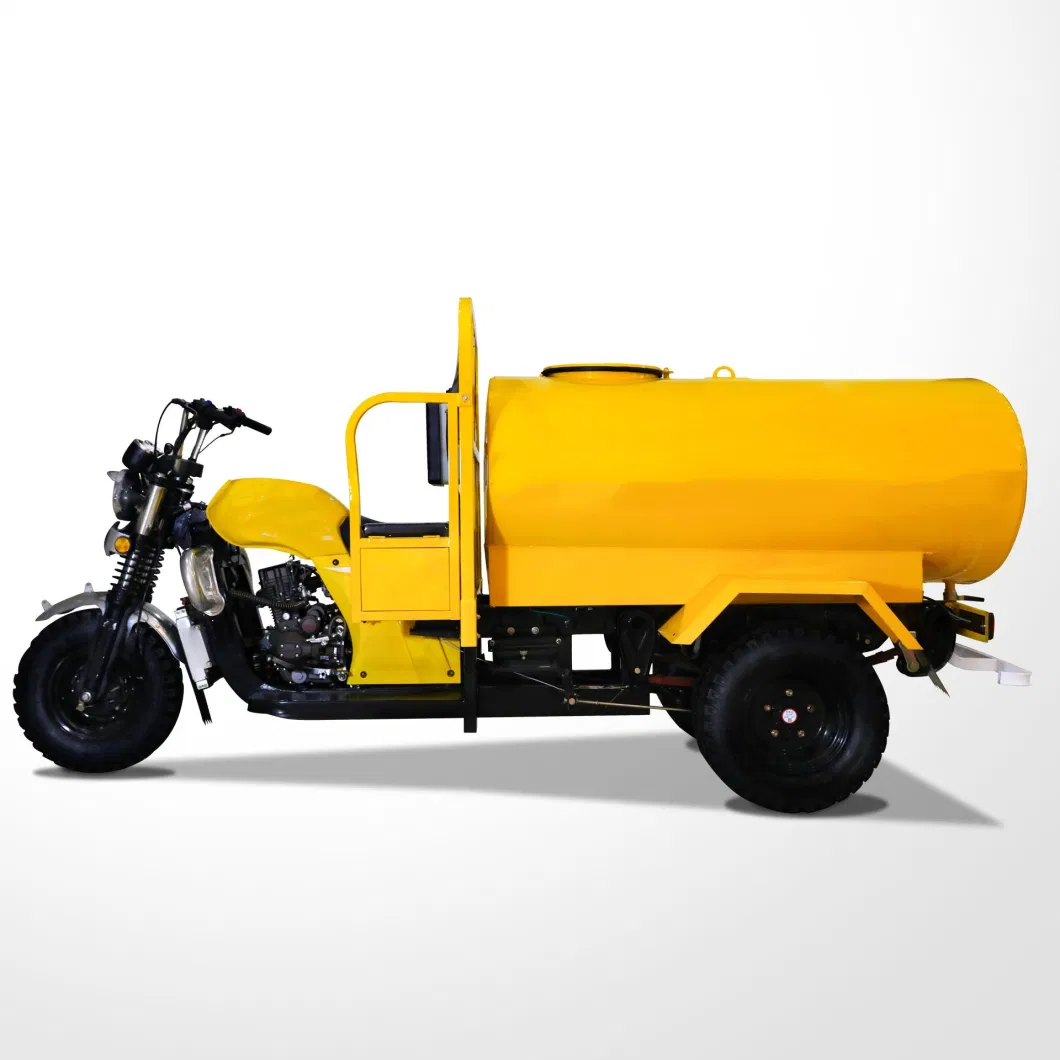 New Manned Safe and Strong Water Tankers Motorized Tricycles