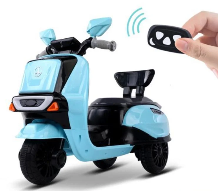 Children Electric Motorcycle Tricycle Baby Bluetooth Remote Control Light Toy Car