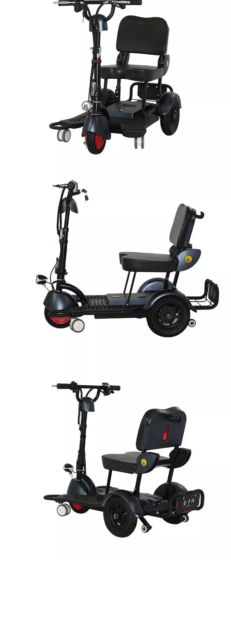 China Three Wheel Foldable Rechargeable Electric Scooter Adult Tricycle Cheap Price Adult Electric Tricycle