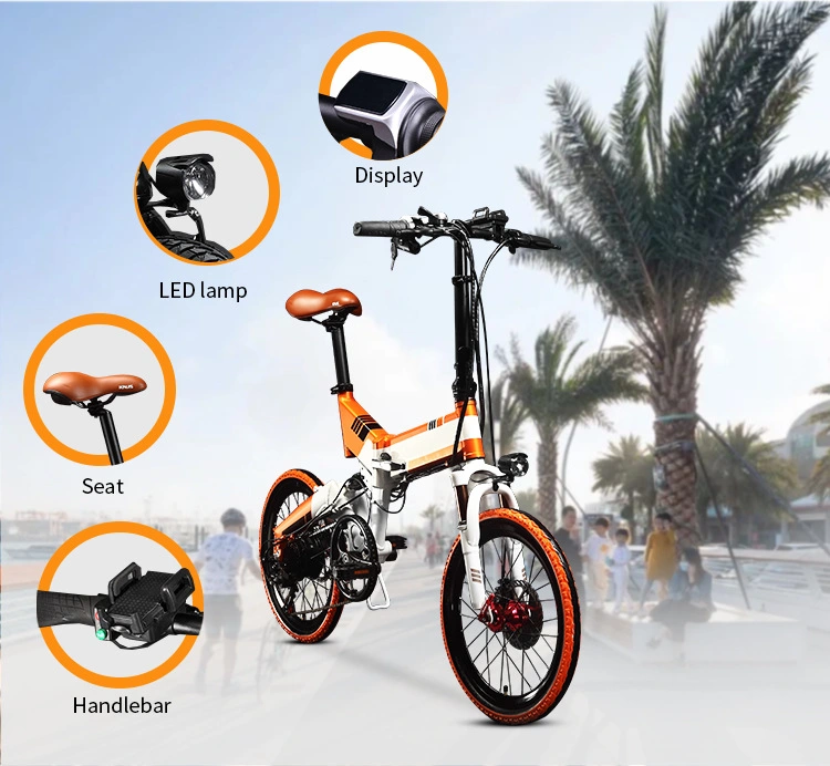 High Quality Carbon Frame with Rear Suspension Cheap Electric Bicycle Foldable Ebike