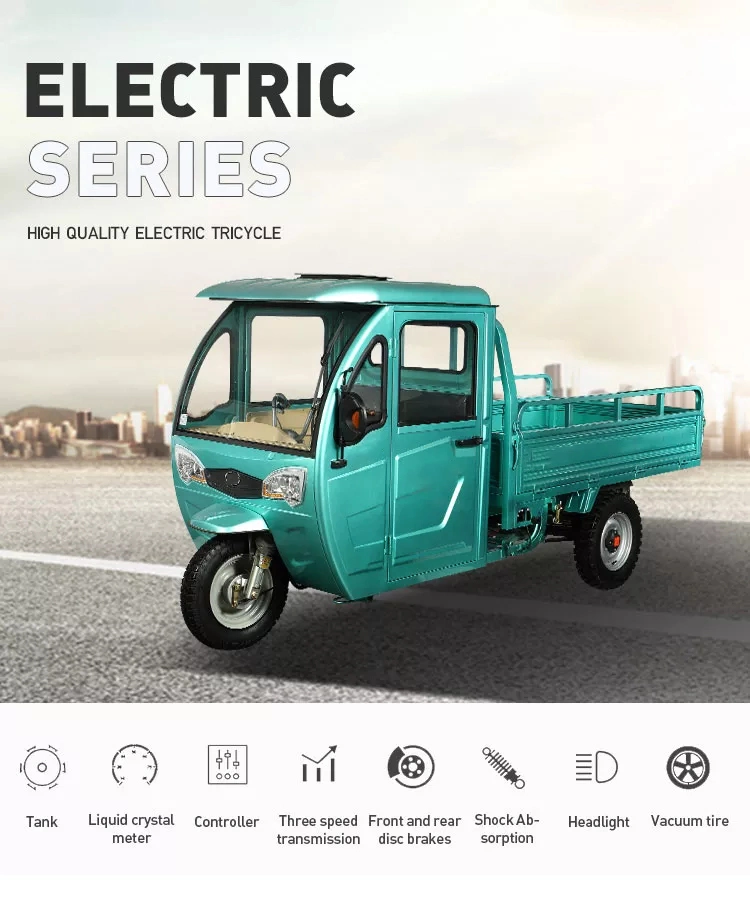 Triciclo Electrico New Energy Resources Thick Steel Electric Tricycle for Adult