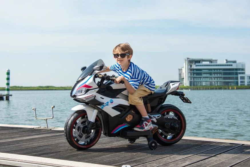 New Children&prime;s Electric Motorcycle Super Large Motor Vehicle Dual Drive Motorcycle Rechargeable Electric Vehicle