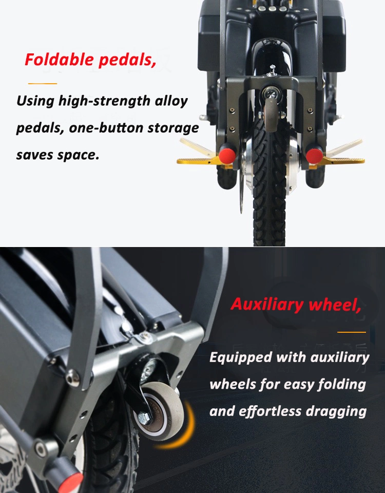 Dokma Factory Wholesale Excellent Bws 14 Inch 3 Wheel Electric Bicycle for Adult 48V 500W Double Seat Electric Foldable Bike for Work