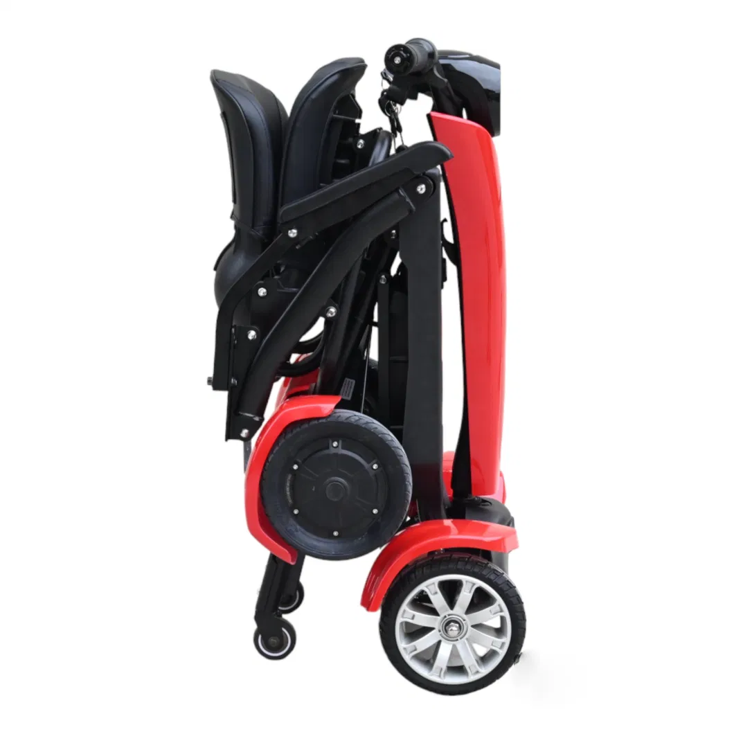 Folding Quadricycle Lightweight Handicapped Automatic Folding Electric Elderly Mobility Scooter