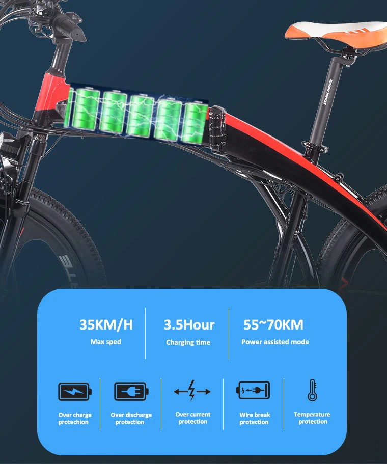 36V350W 26 Inch Road Electric Bike Dults Scooter Integrated Wheel Boost Bike