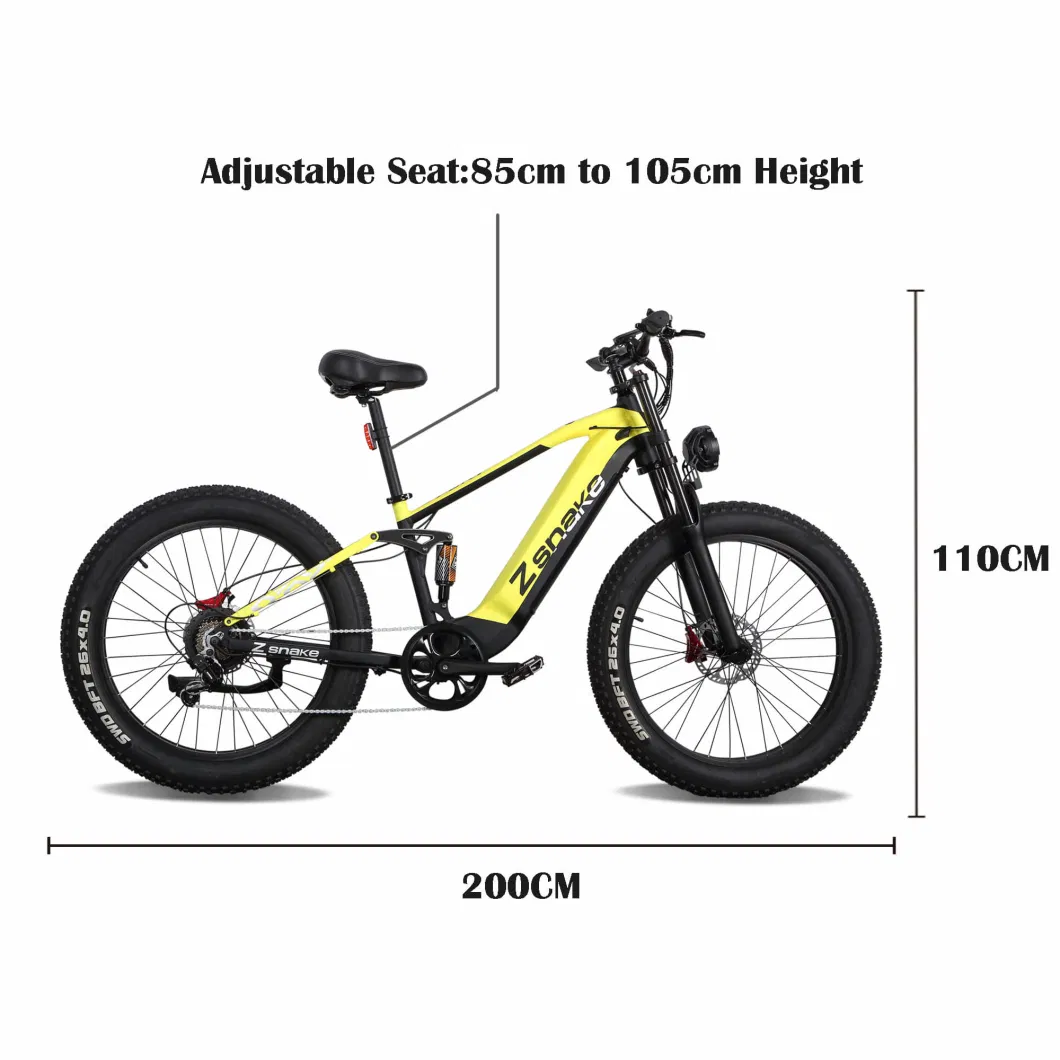 26 Inch Fat off Road Tire Electric Bike 48V 750W Adult Electric Bicycle Factory