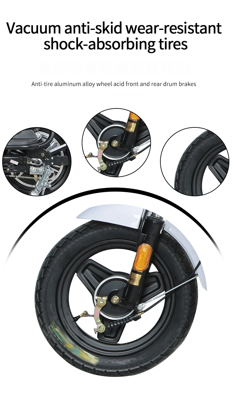 Tjhm-007j Factory with Steel Frame and Pedals 48V 12ah Electric Pedal Scooter Electric Moped Mini Electric Bike