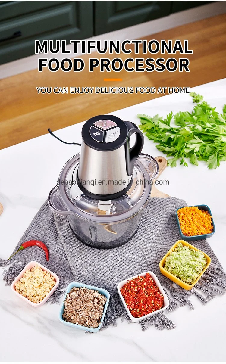 Electric Food Chopper Stainless Steel Processor Multi Mini Electric Vegetable and Food Chopper Grinder