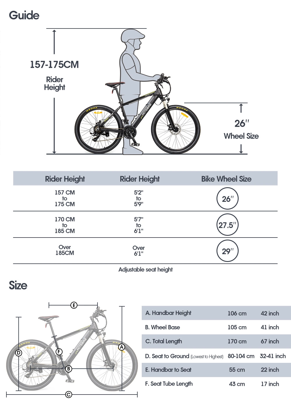 Factory Direct Sale Electric Tricycle Bike Ebike Bicicletta MTB 48V 500W 750W 1000W Electric Bicycle