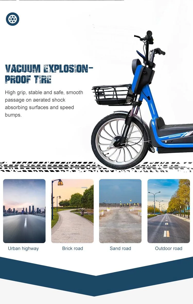 Tjhm-017L 2023 Electric Mobility Disc Brake City Fat Tire Fast Two Wheel Adult Electric Scooter Electric Bicycle Ebike
