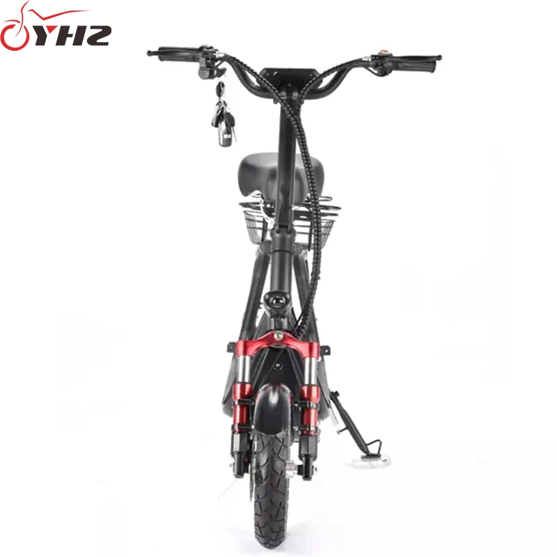 Adult Foldable Electric Bike 800W 48V Motor Mini Scooter with Double Seat